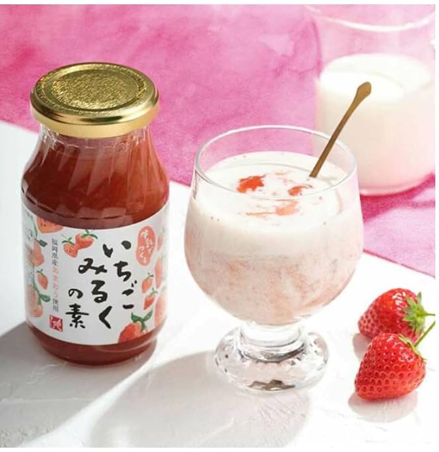 いちご牛乳 Amazon.co.jp: もへじ 牛乳でつくるいちごみるくの素 270ml×2本